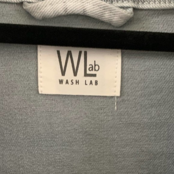 Wash Lab Ruffle My Feathers Cropped Jean Jacket XS - Picture 4 of 9